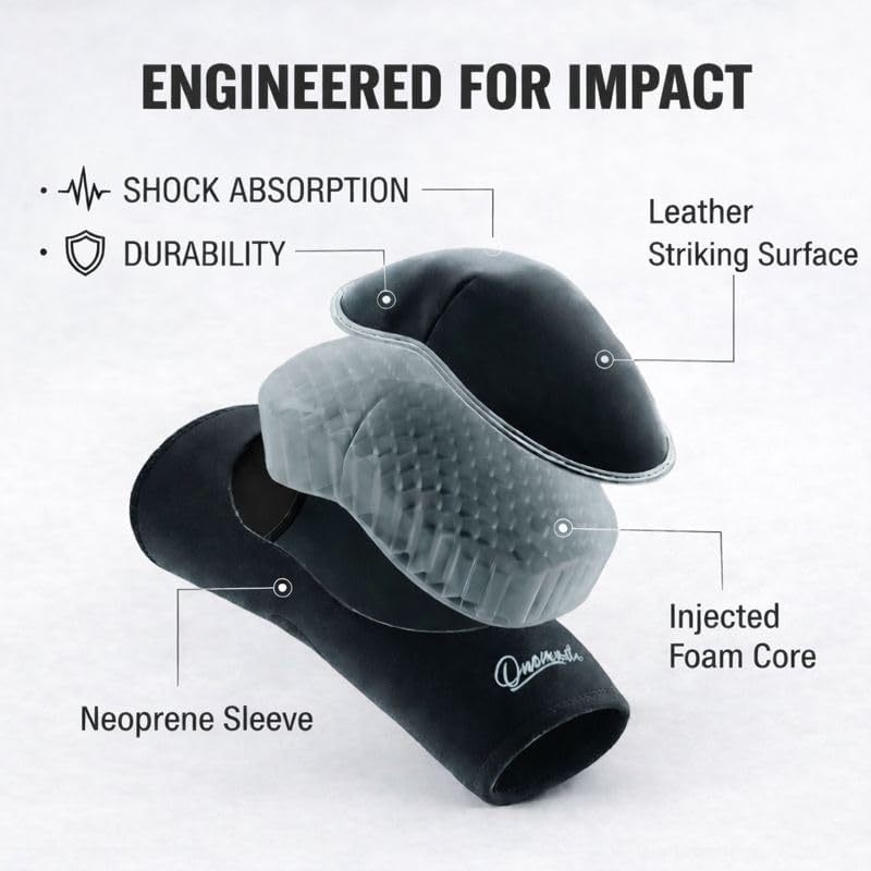 ONOMASTE Muay Thai MMA Thai Elbow Protector Elbow Protector Tendinite Elbow Guard (Black*Black, Single) - Image 2